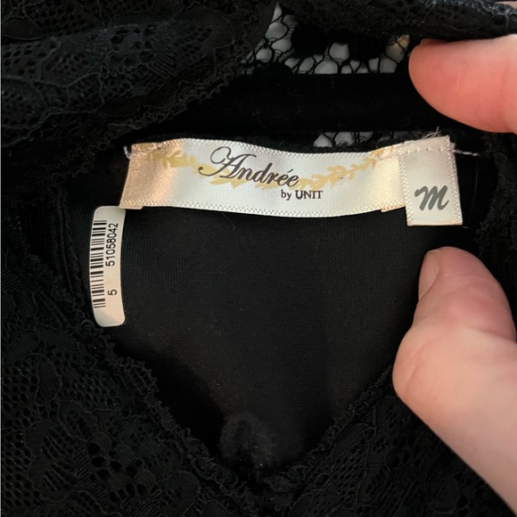 Andree by Unit Black Midi Dress Lace, Size Medium, NWOT, EXCELLENT CONDITION! - Picture 6 of 8